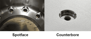 Spotface vs. Counterbore