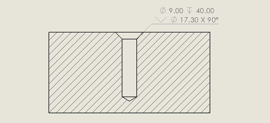 Drawing Of Countersink Holes