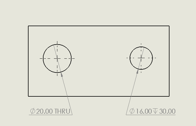 Simple holes size