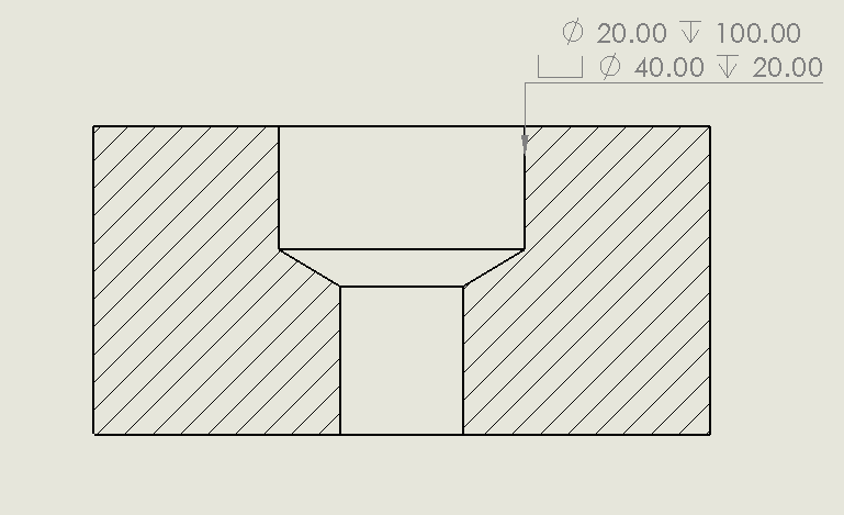 drawing of Counterdrill hole