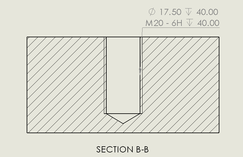 drawing of Tapped Holes