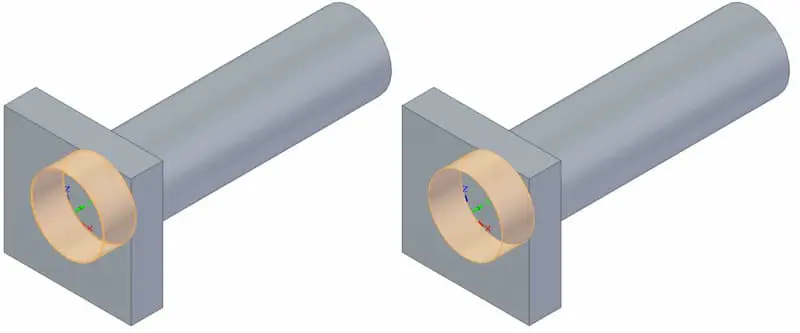 Transition fit diagram showing a shaft and hole with near-equal diameters for a snug assembly