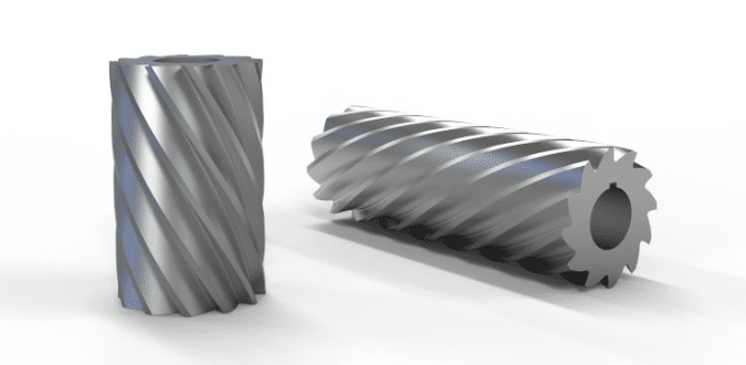 Types of plain milling cutters including straight-tooth, fine-tooth, and heavy-duty helical cutters