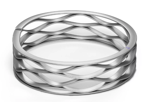 Wave spring — flat wire coil design for compact axial space savings