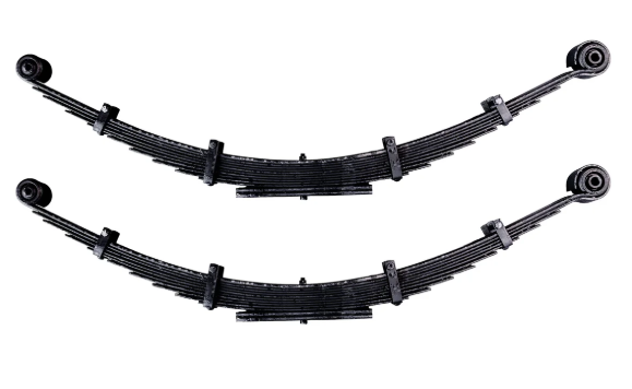Leaf spring — layered flat steel spring for heavy vehicle suspension systems