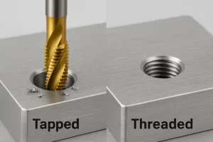 Differences bewteen tapped hole vs threaded hole