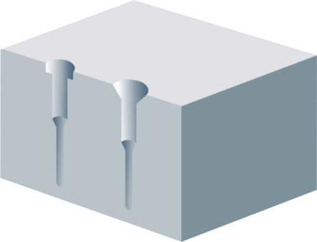 Screw Clearance Hole 3D Drawing