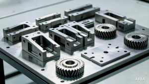 CNC machined parts and gears produced using helical milling and other precision machining processes