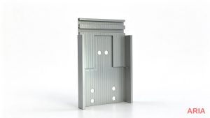 Anodized aluminum machined part with a uniform matte silver finish
